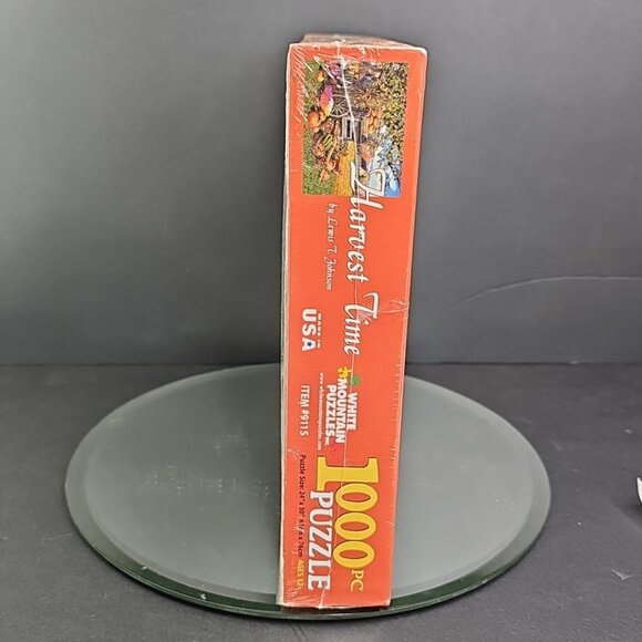 Rare White Mountain Puzzles Harvest Time 1000 Piece Jigsaw Puzzle 9115 SEALED US - Picture 2 of 10